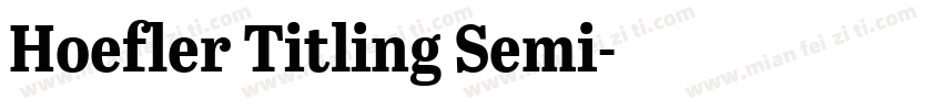 Hoefler Titling Semi字体转换